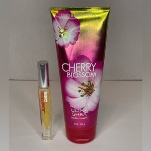 Bath and body works Japanese cherry blossom roll on perfume and body cream